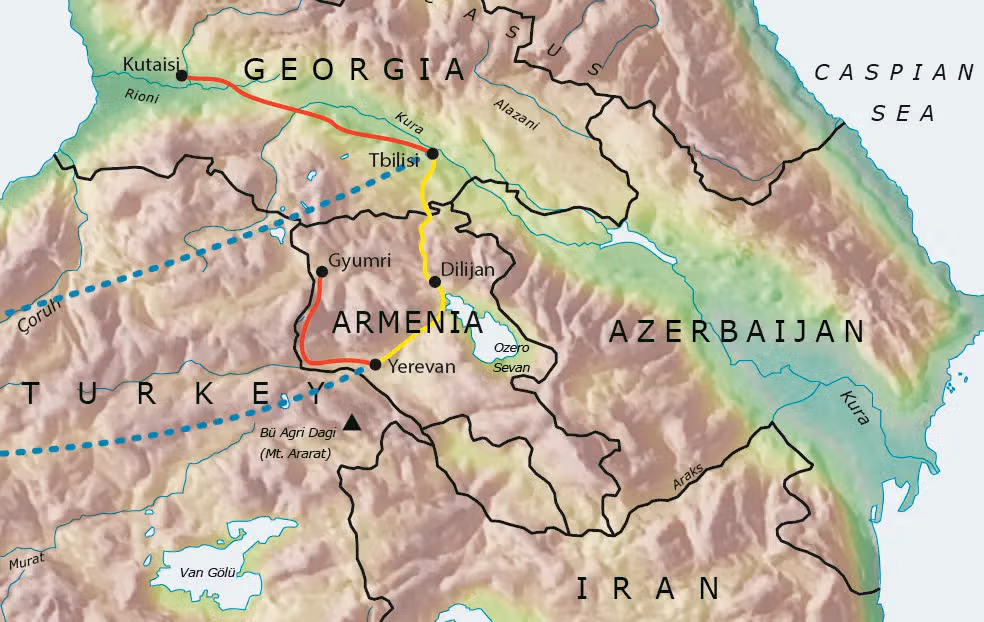 Tour route map Map