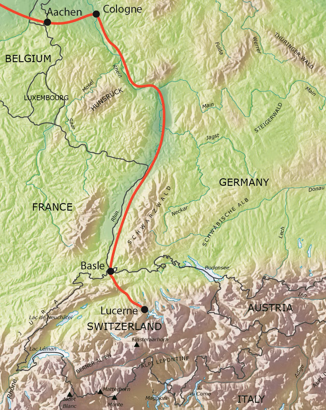 Tour route map Map