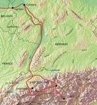 Tour route map
