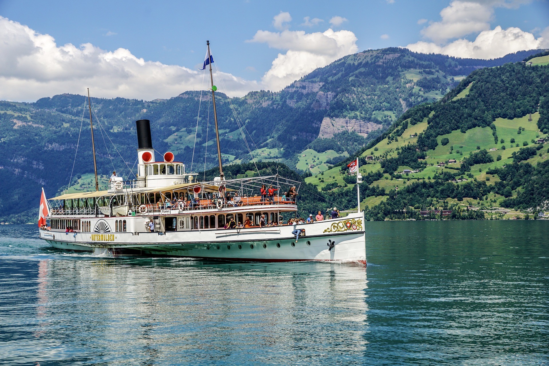 Lake steamer on Lake Lucerne Steam boat
