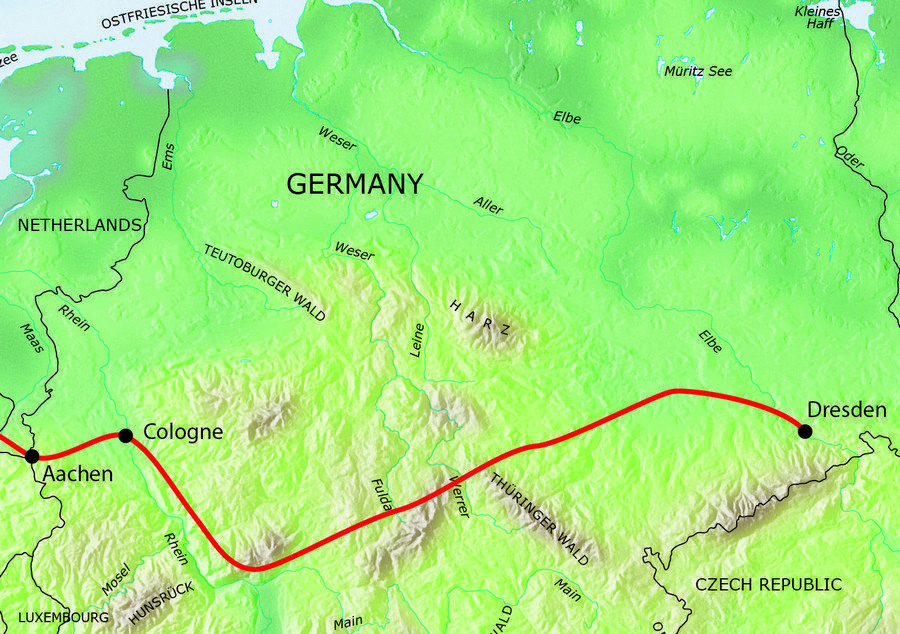 Tour route map Map